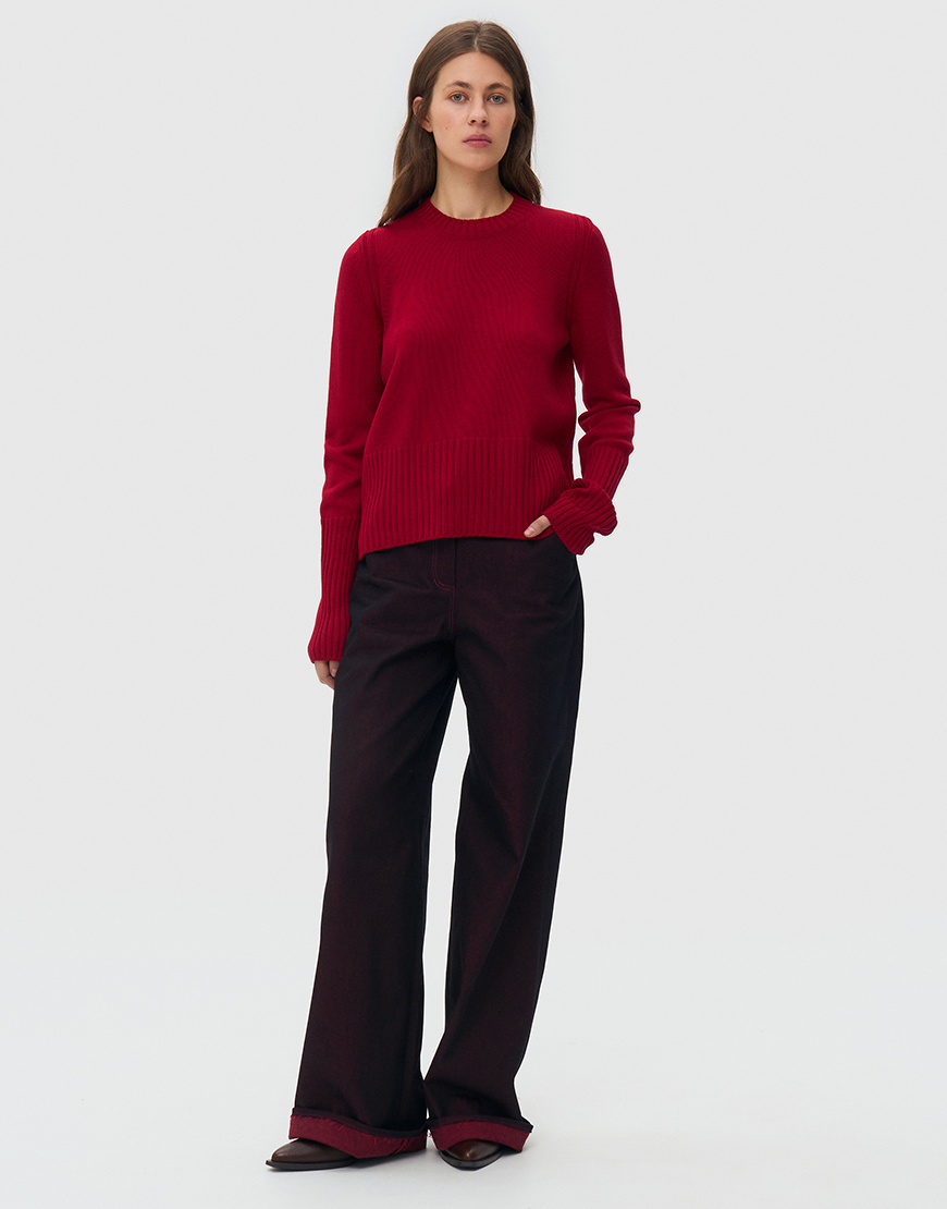 5 Джинси з підворотом - червоні WKMF (WKMF_284_4) - фото 3