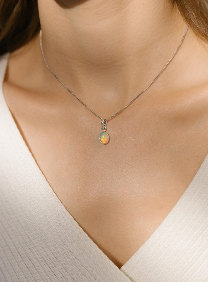 Кольє Fire Opal SILVER STORIES (SS_SSN051)