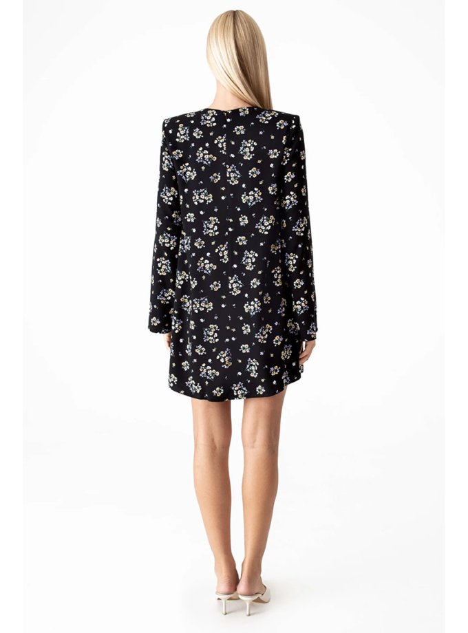 Сукня міні у квітковий принт чорна MAGNETIC (MGN_1746BK)