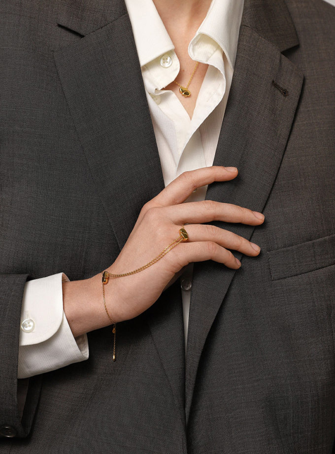 Браслет 3-в-1 пепіта зі срібла в позолоті ORXATA.JEWELRY (ORX_pepita_br_gp)