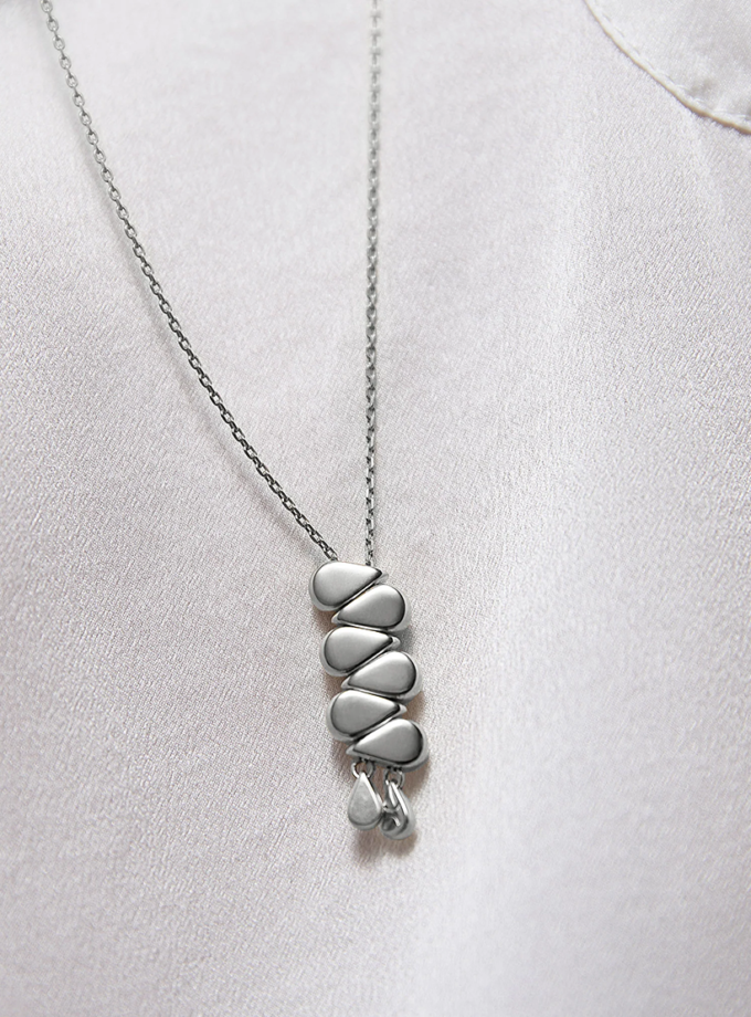 Кольє 6-в-1 пепіта зі срібла в покритті білим родієм ORXATA.JEWELRY (ORX_pepita_nec_wr)