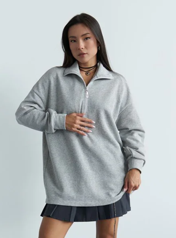 Худі двунитка люрекс сірий AMBITNA (Ambtn_30)