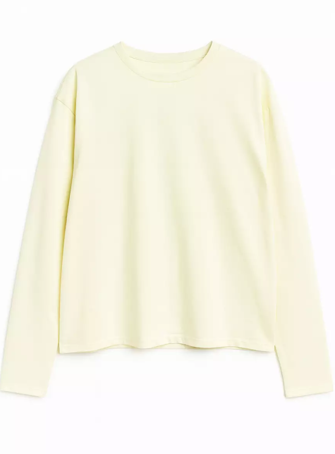 Лонгслів оверсайз жовтий TWICE (TWC_LS250706084_yel)