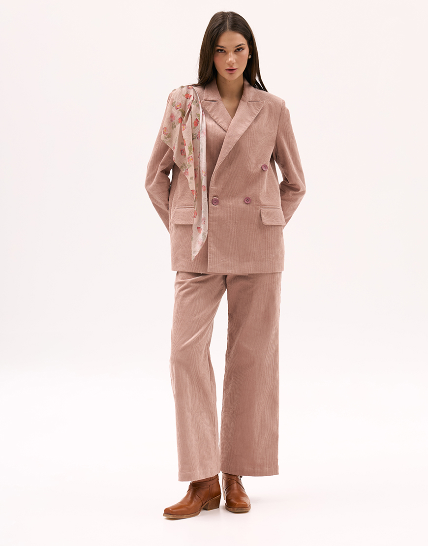 xmbm0474 Рожевий жакет з вельвету XM BY MALINOVSKAYA (XM_Monet_23_35) - фото 3