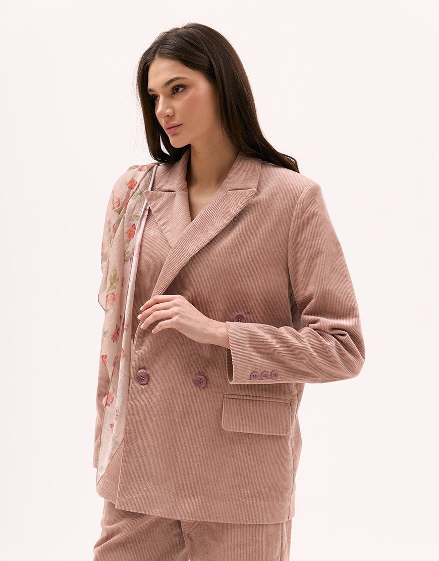 xmbm0476 Рожевий жакет з вельвету XM BY MALINOVSKAYA (XM_Monet_23_35) - фото 2