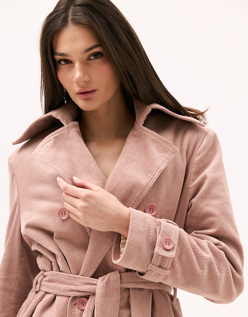 xmbm0558 Рожеве пальто з вельвету XM BY MALINOVSKAYA (XM_Monet_13_35) - фото 4