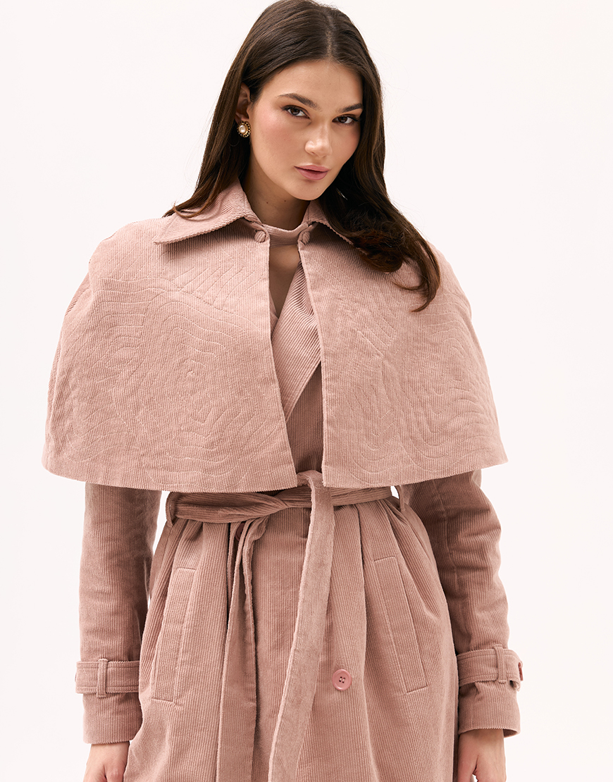 xmbm0564 Рожеве пальто з вельвету XM BY MALINOVSKAYA (XM_Monet_13_35) - фото 6