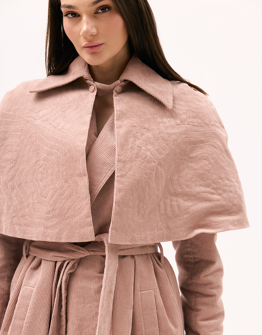 xmbm0567 Рожеве пальто з вельвету XM BY MALINOVSKAYA (XM_Monet_13_35) - фото 7