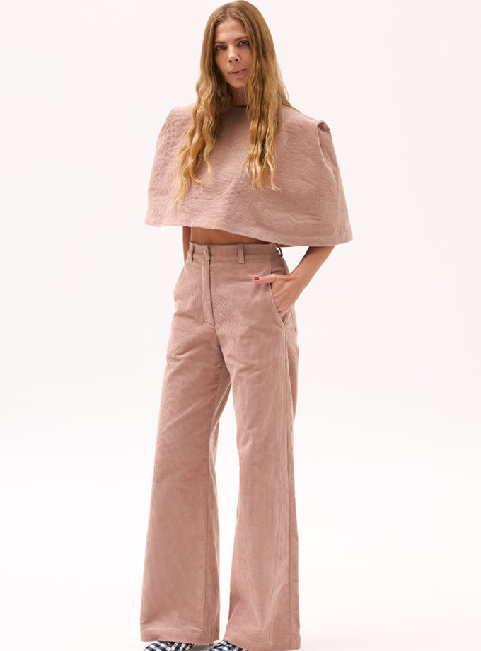 Рожеві штани з вельвету XM BY MALINOVSKAYA (XM_Monet_22_35)