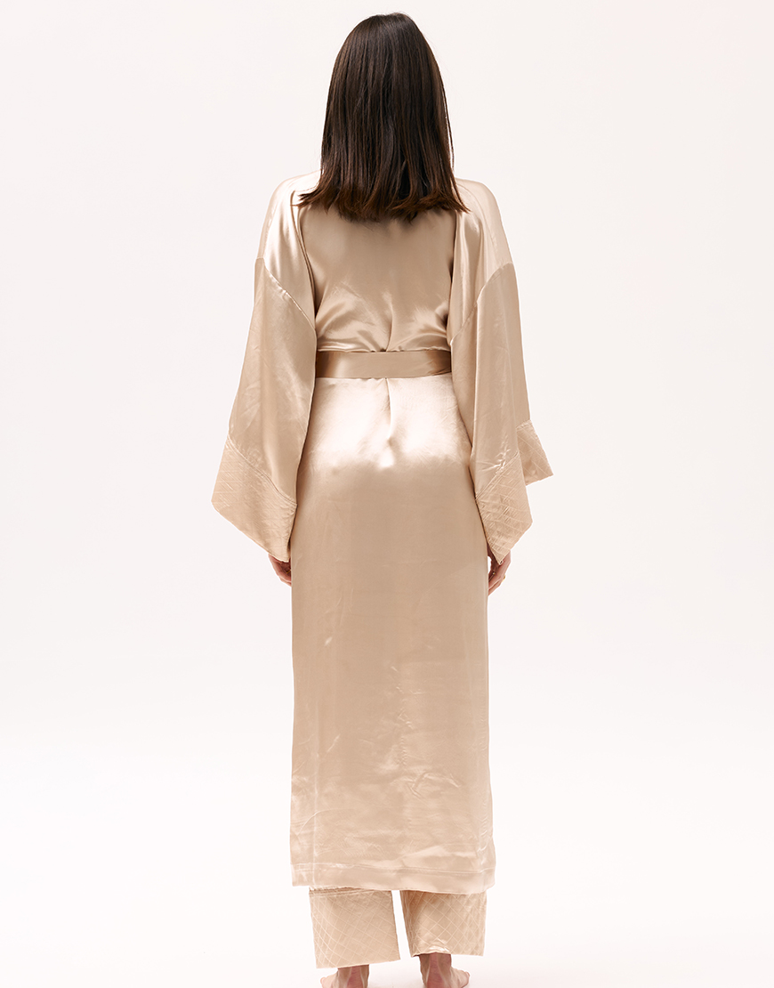 xmbm0712 Кімоно атласне золоте XM BY MALINOVSKAYA (XM_Monet_11_35) - фото 3