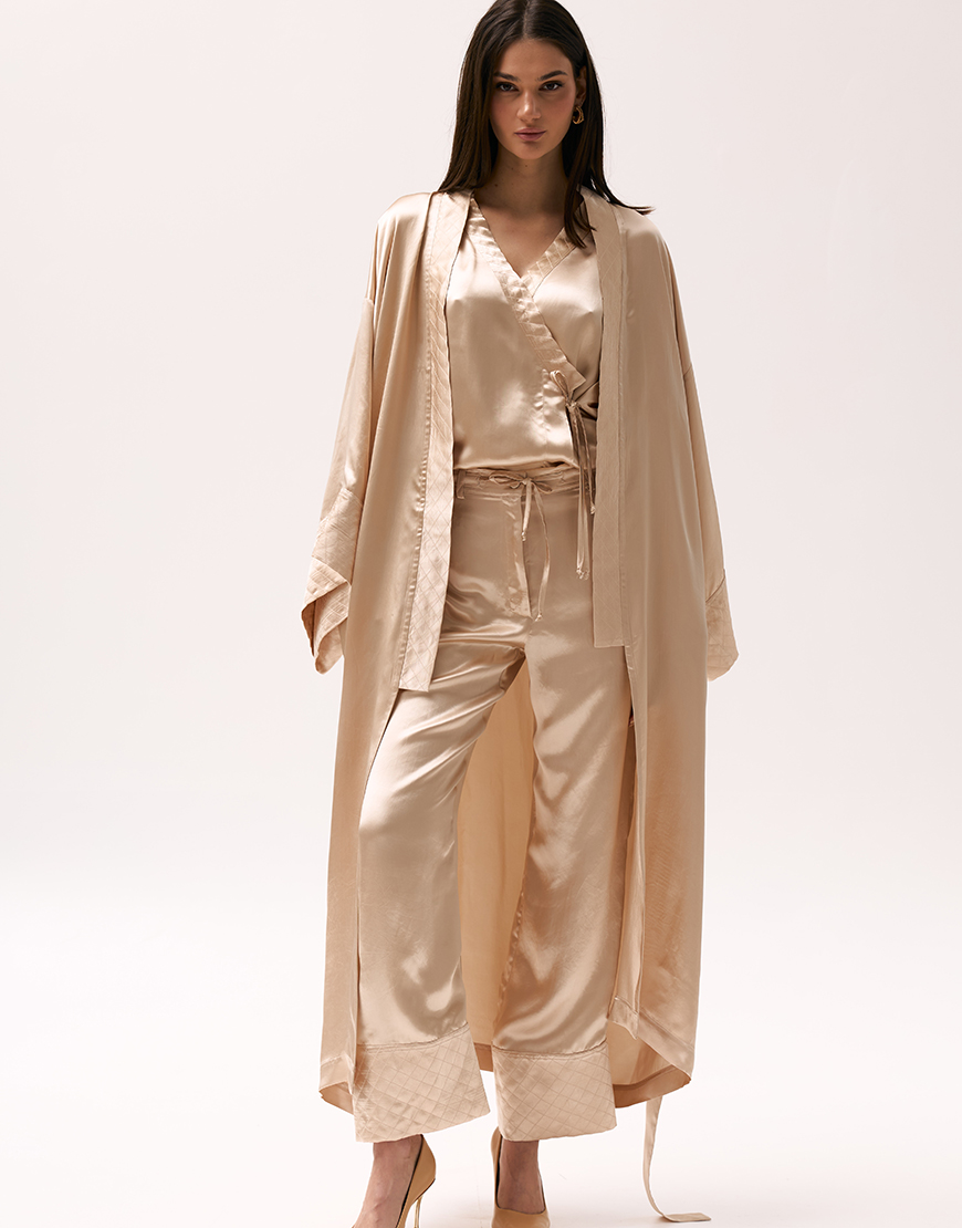 xmbm0785 Кімоно атласне золоте XM BY MALINOVSKAYA (XM_Monet_11_35) - фото 4