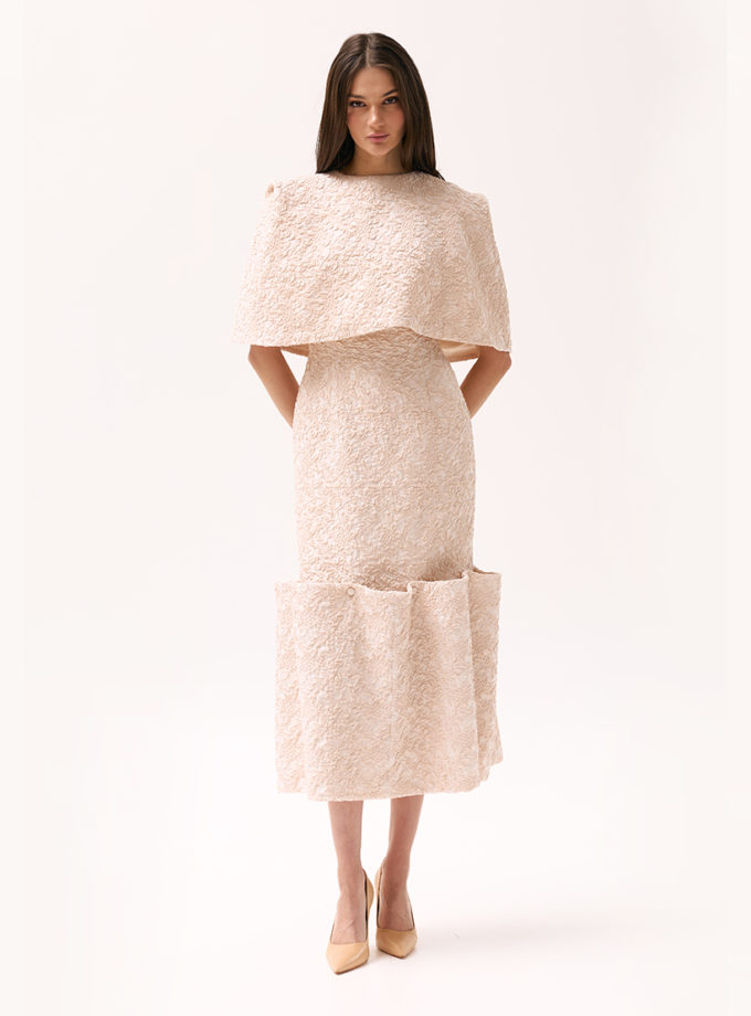 Рожева сукня з жакарду XM BY MALINOVSKAYA (XM_Monet_26_35)