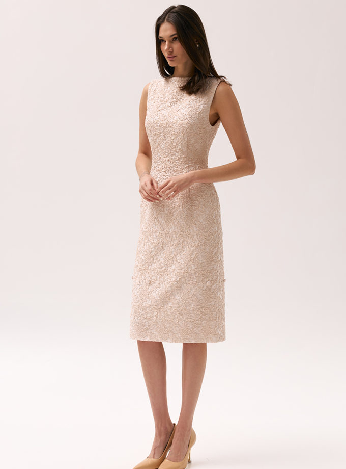 Рожева сукня з жакарду XM BY MALINOVSKAYA (XM_Monet_26_35)