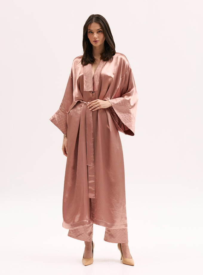 Кімоно атласне рожеве XM BY MALINOVSKAYA (XM_Monet_10_35)