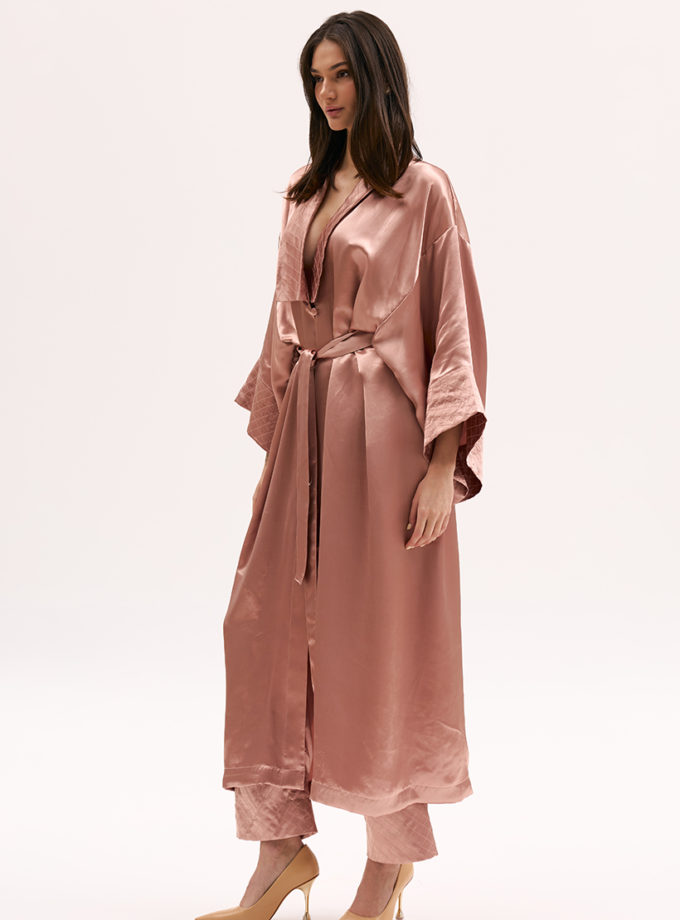 Кімоно атласне рожеве XM BY MALINOVSKAYA (XM_Monet_10_35)