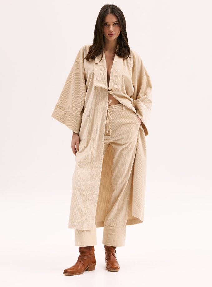 Вельветові штани у бежевому кольорі XM BY MALINOVSKAYA (XM_Monet_5__35)