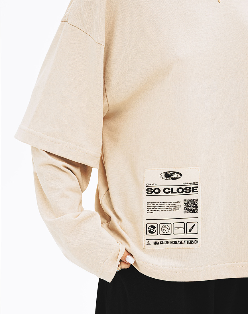 1_44 Лонгслів Art is not a crime SO CLOSE (SC_2025_12) - фото 5