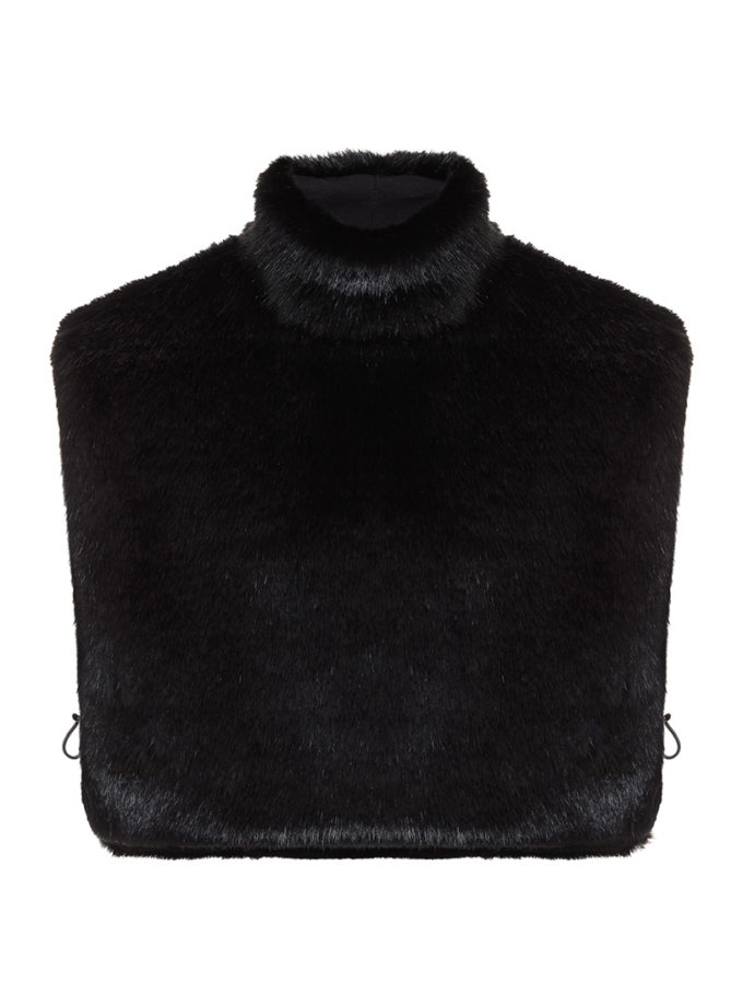 Укорочений хутряний жилет WILD HEARTS (WH_crpdfrvst-blc101)