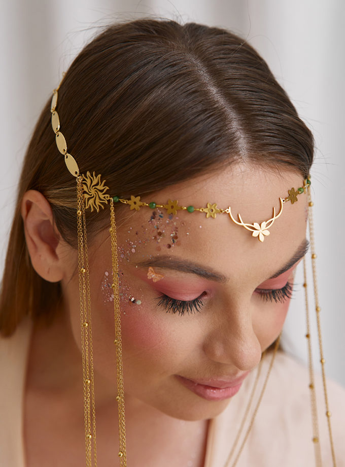 Прикраса-тіара Mavka NEGA BIJOU (NB_TR-AGT-GLD-012)