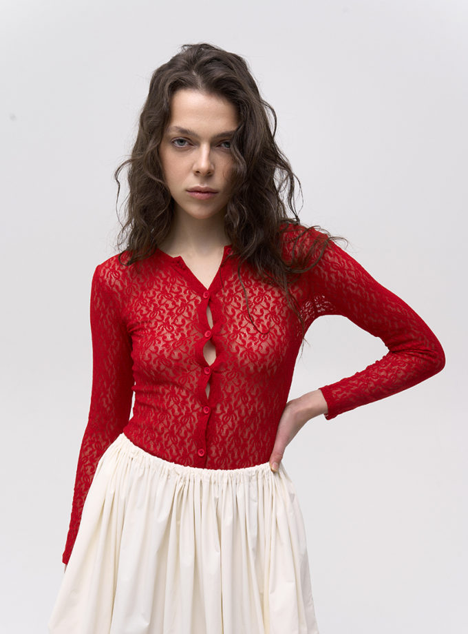 Мереживний топ-кардиган ALEXANDER VANAVI (AV_MONIKA_00)