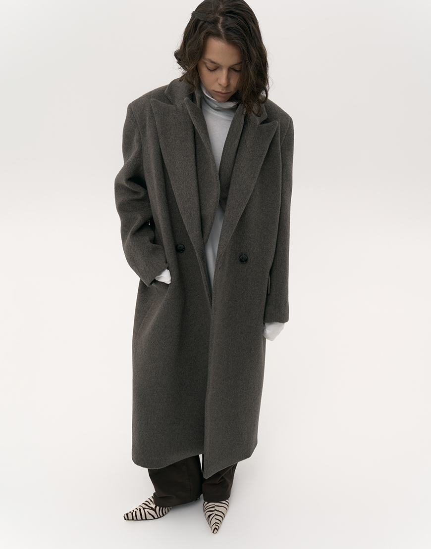 2702 Вовняне пальто мокко ALEXANDER VANAVI (AV_OLGA_00) - фото 2