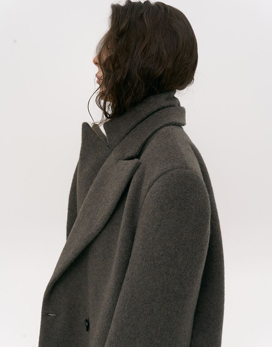 2710 Вовняне пальто мокко ALEXANDER VANAVI (AV_OLGA_00) - фото 5