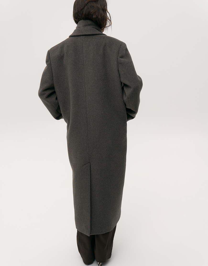 2732 Вовняне пальто мокко ALEXANDER VANAVI (AV_OLGA_00) - фото 3