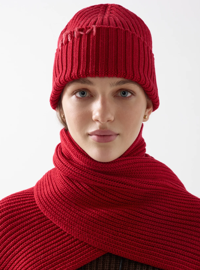 Кашемірова шапка Maria IAM (IAM_CSHMR/SCRF/ELN_RD)