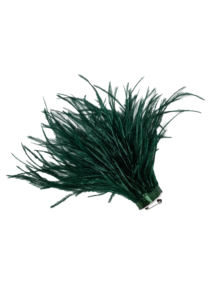 Брошка з страусиного пір'я Mira IAM (IM_FTHR/BRCH/MR_Gr)