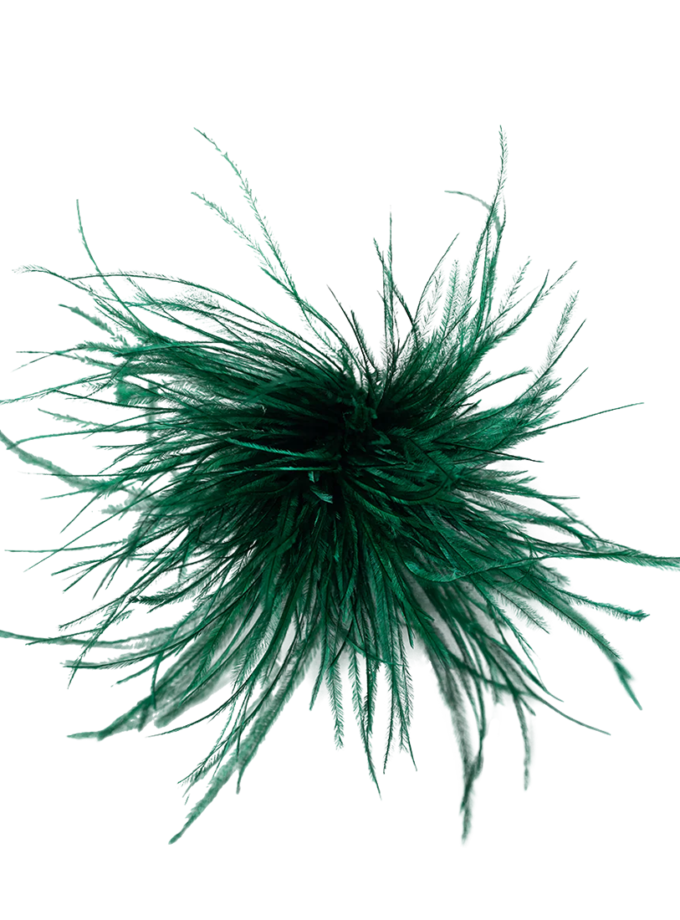 Брошка з страусиного пір'я Mira IAM (IM_FTHR/BRCH/MR_Gr)