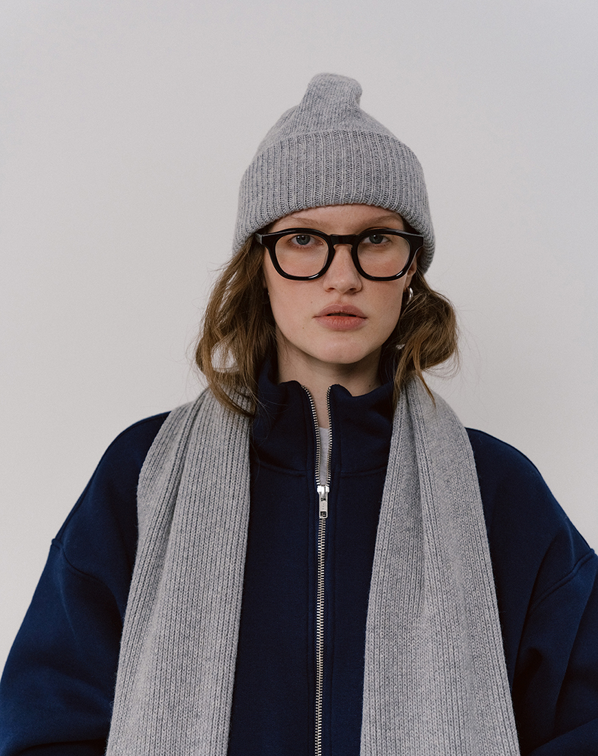 Balcony_autumn25-1006s Шарф в'язаний світло-сірий BALCONY GARMENT (BLCN_1518) - фото 4