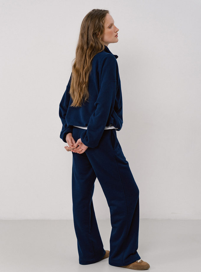 Штани широкі сині без начосу BALCONY GARMENT (BLCN_1469)