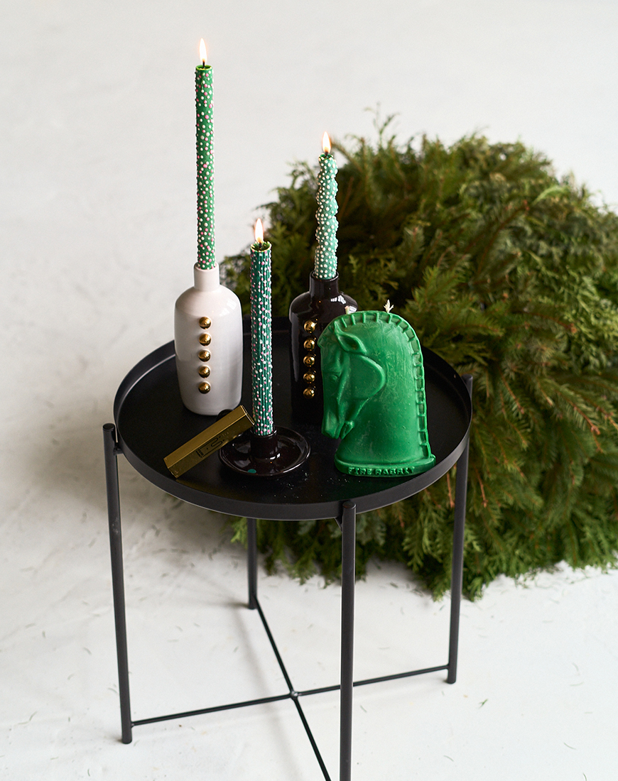 DSC00712 Свічка Кінь зелений FIRE RABBIT (FR-horse_grn_40kapsula) - фото 3