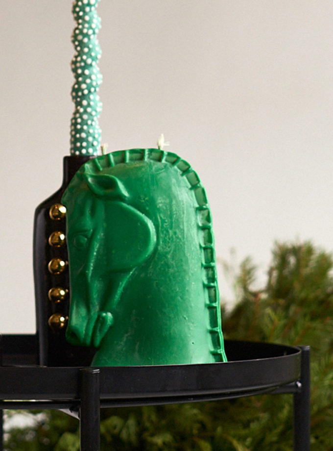 Свічка Кінь зелений FIRE RABBIT (FR-horse_grn_40kapsula)