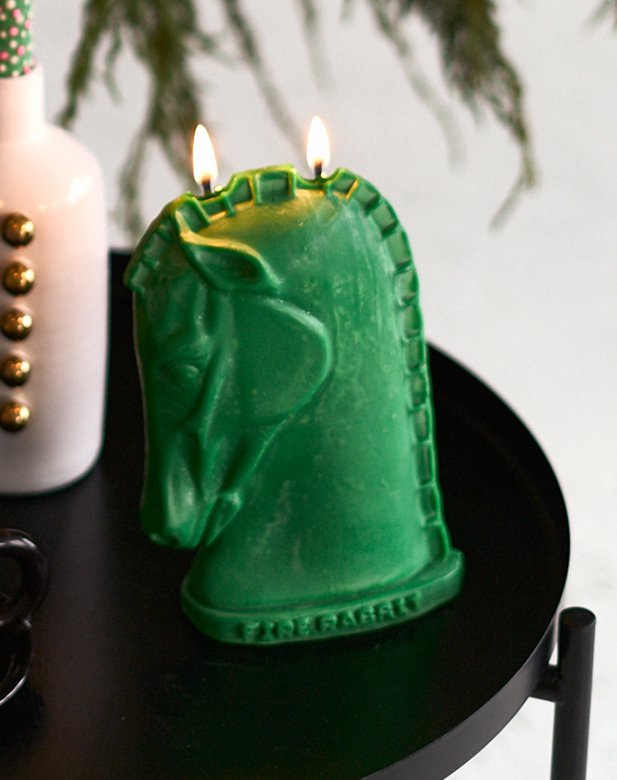 DSC00770 Свічка Кінь зелений FIRE RABBIT (FR-horse_grn_40kapsula) - фото 2