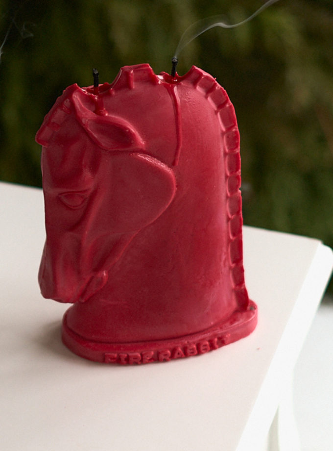 Свічка Кінь червоний FIRE RABBIT (FR-horse_red_40kapsula)
