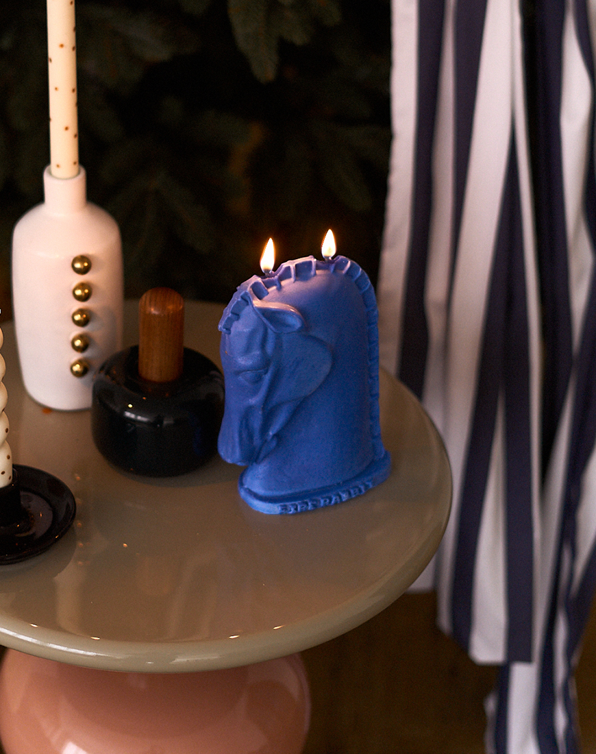 DSC01070 Свічка Кінь синій FIRE RABBIT (FR-horse_bl_40kapsula) - фото 2