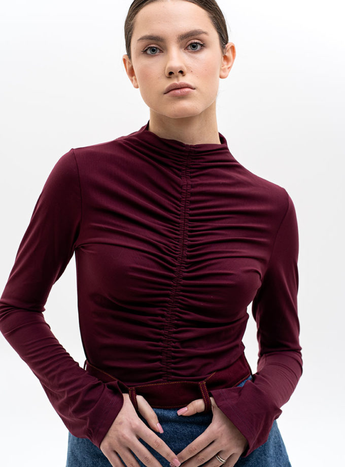 Лонгслів Bordo Drape MATCH DENIM (MTCH_sp25-drape-bordo)