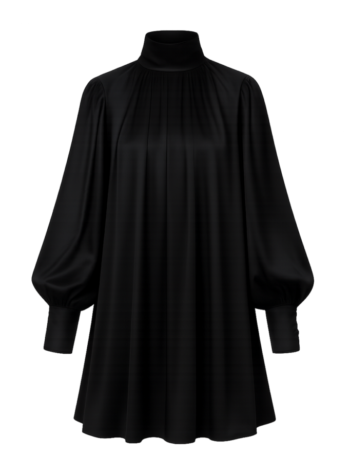 Сукня шовкова чорна OUN (oun_D25-23)