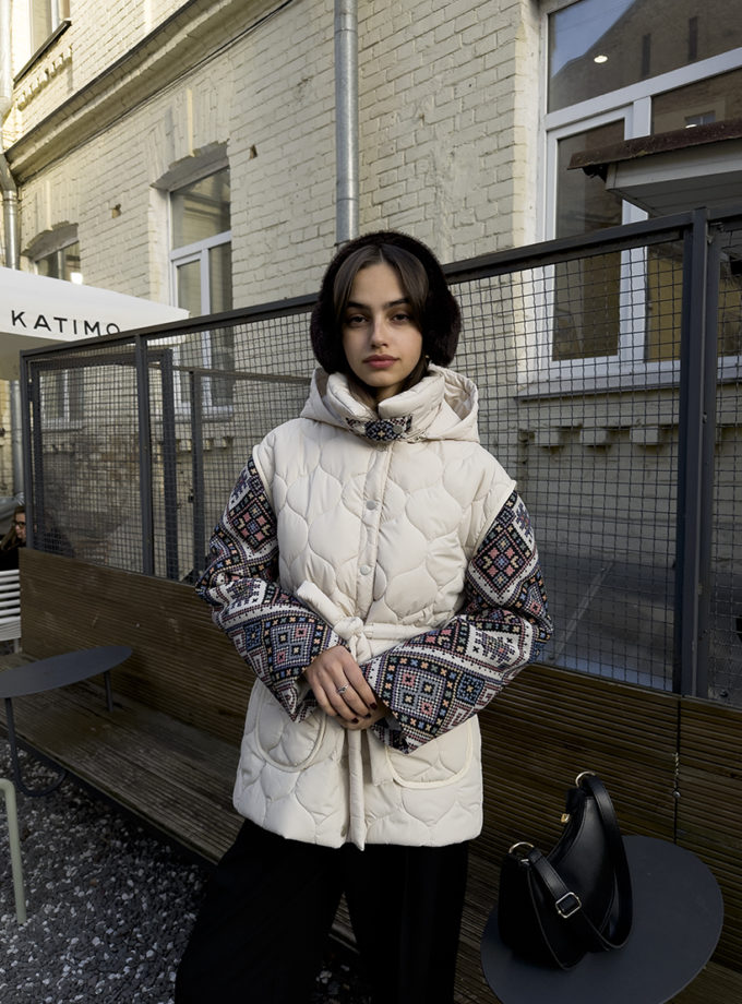 Пуховик Вишиванка ZHARKO (ZHRK_kzfw2500001djornamentw)