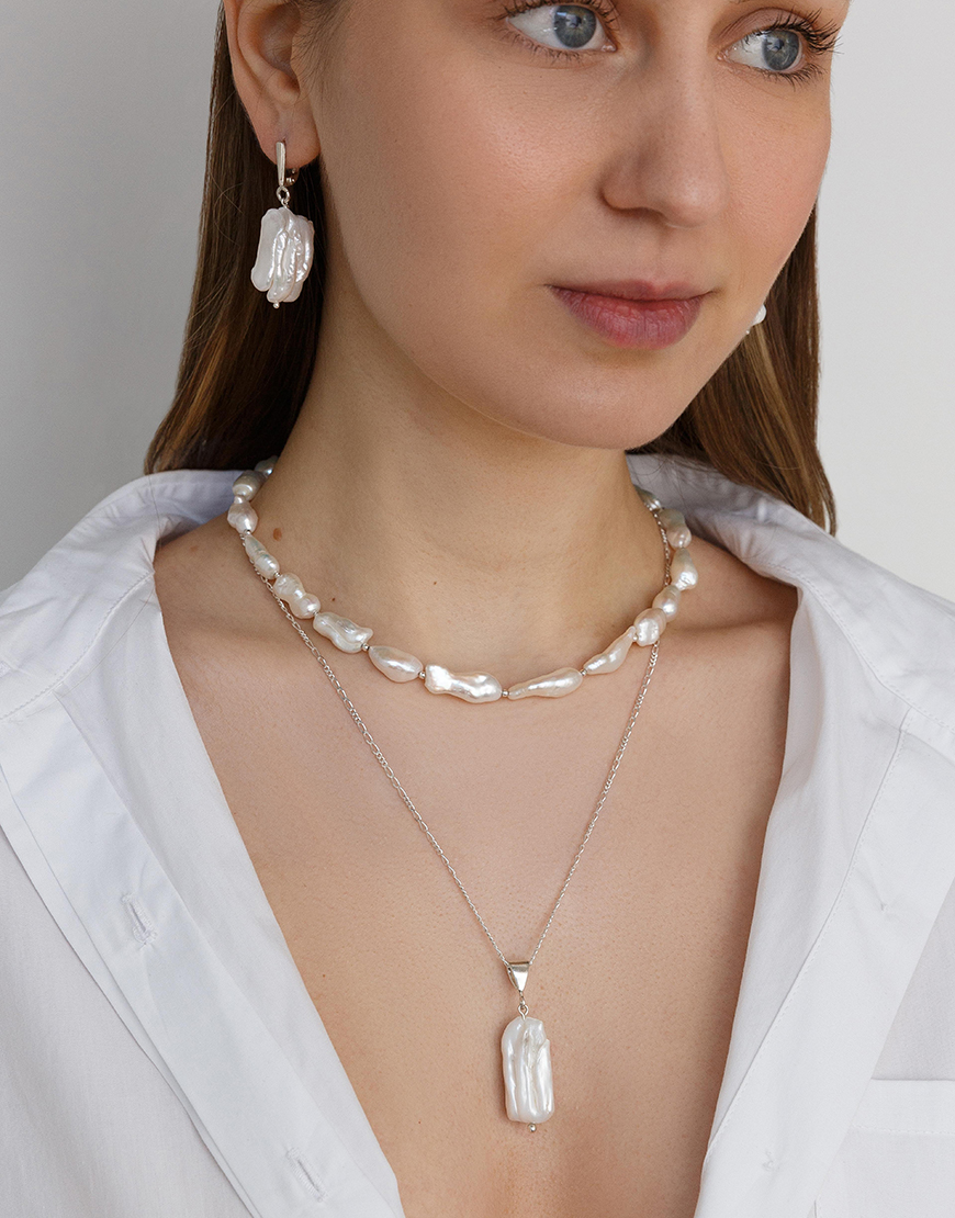 IMG_4536 Перлинове кольє Coco SILVER STORIES (SS_SSN030) - фото 2