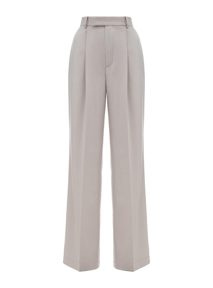 Брюки палаццо сіро-бежеві OUI OUI (OO_ART_362)