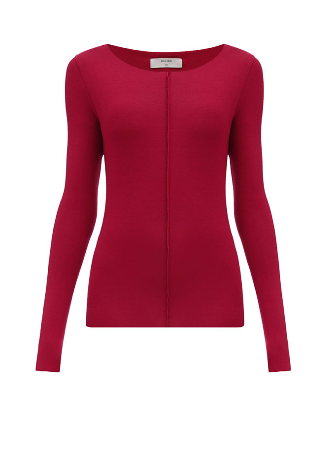 Лонгслів червоний OUI OUI (OO_ART_353)