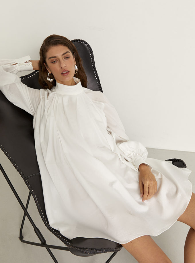 Сукня шовкова біла OUN (oun_D25-24)