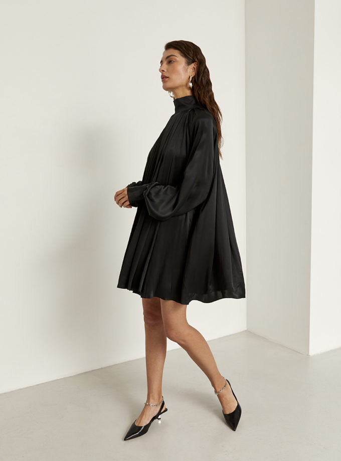 Сукня шовкова чорна OUN (oun_D25-23)