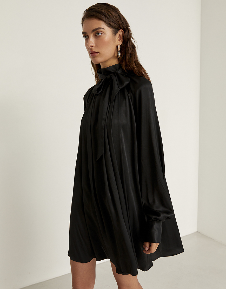 Kaya3877 Сукня шовкова чорна OUN (oun_D25-23) - фото 3
