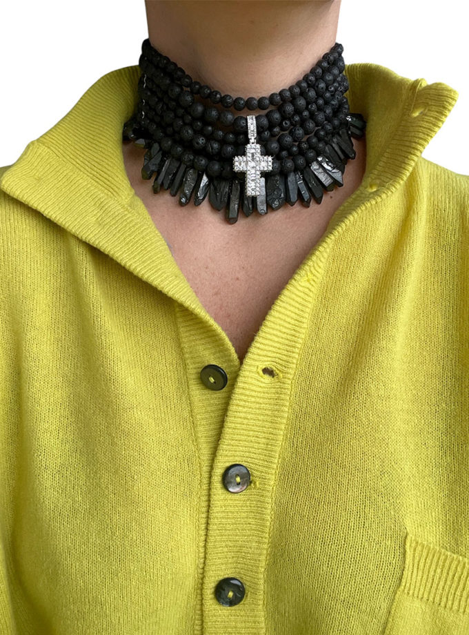 Чокер лава з хрестом SMART JEWELRY (SJ_009)