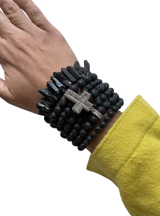 Браслет лава з хрестом SMART JEWELRY (SJ_008)