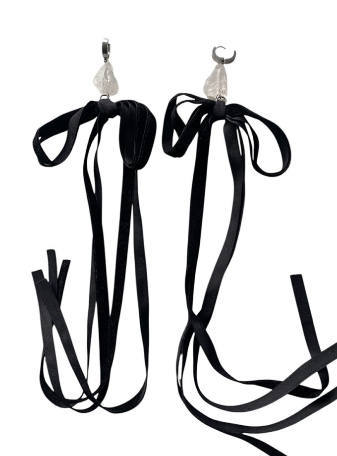 Сережки банти чорні SMART JEWELRY (SJ_012)