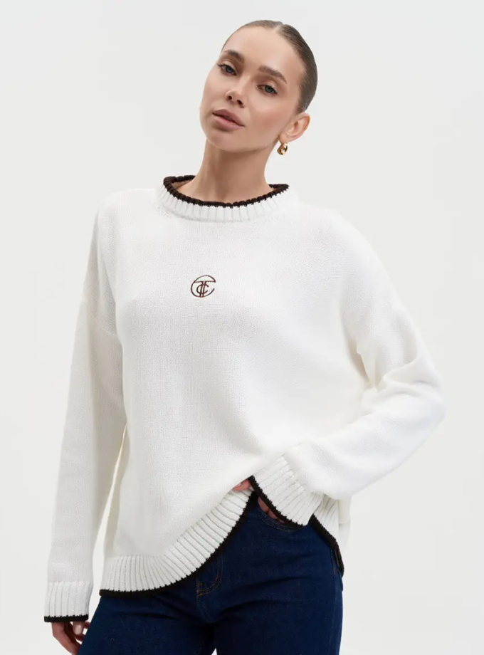 Светр з принтом TWICE (TWC_2508369192101_WH)